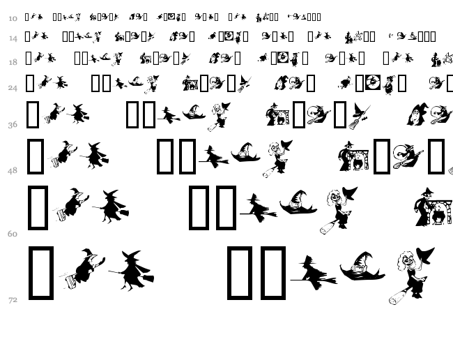 KR Oh Witchy Poo font waterfall